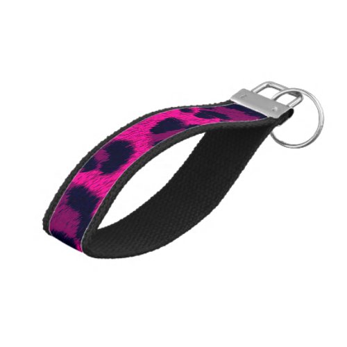 Hot Pink Leopard Print Key Chain