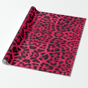 hot pink leopard print paper for gifts