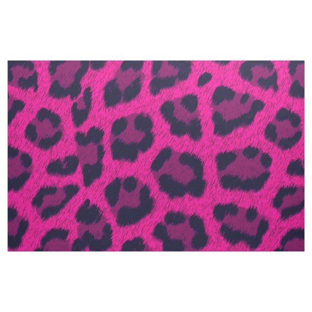 Hot Pink Leopard Print Pattern Fabric (Fat Quarter)