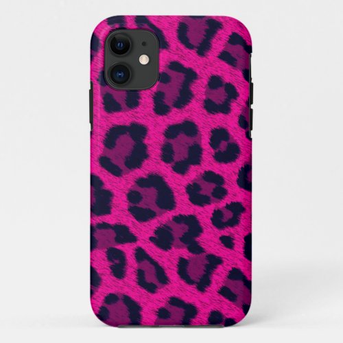 Hot Pink Leopard Print Phone Case