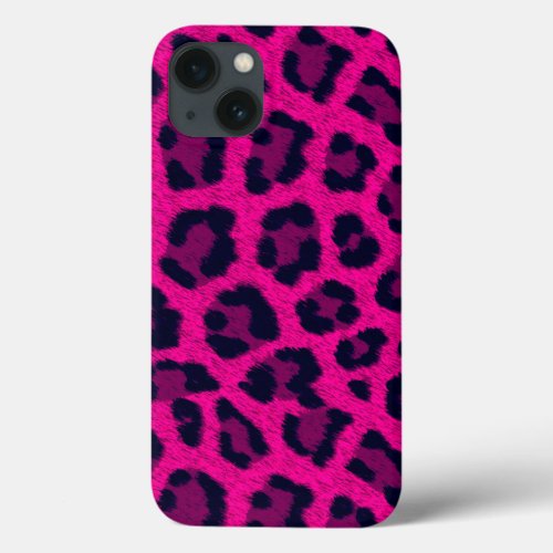 Hot Pink Leopard Print Phone Case