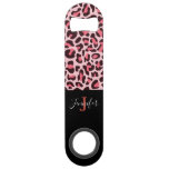 Hot Pink Leopard Print Speed Bottle Opener