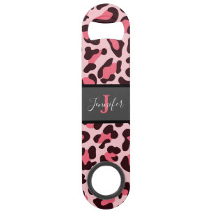 Hot Pink Leopard Print Speed Bottle Opener
