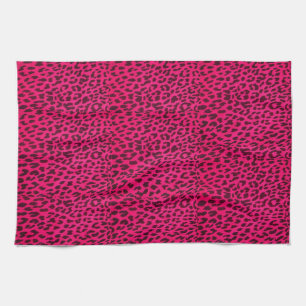Hot Pink Leopard Print Towel* Kitchen Towel