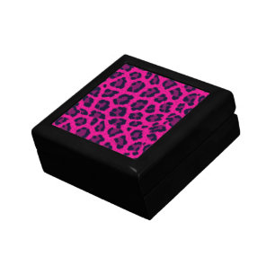 Hot Pink Leopard Print Trinket Box