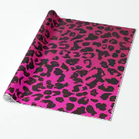 Hot Pink Leopard Print Wrapping Paper