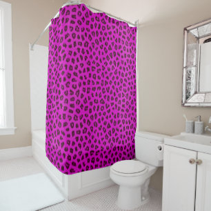 Hot Pink Leopard Skin Shower Curtain
