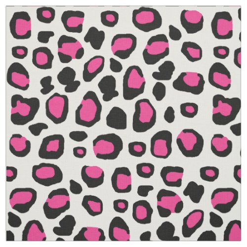 Hot Pink Leopard Spots Animal Print Teen Girl Fabric