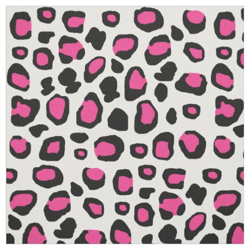 Hot Pink Leopard Spots Animal Print Teen Girl Fabric | Zazzle.com