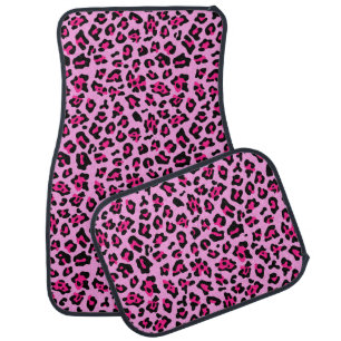 Hot Pink Leopard Spots Car Floor Mat