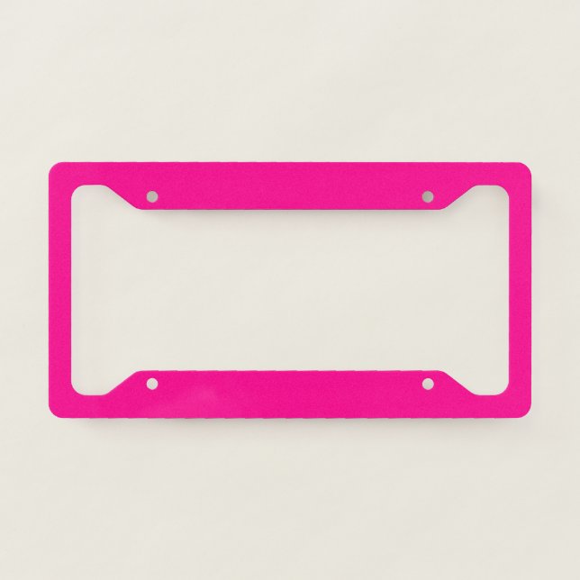 Hot Pink License Plate Frame (Front)