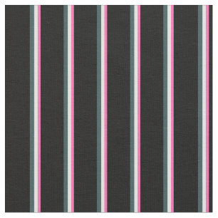Hot Pink, Light Cyan, Dark Slate Gray, and Black Fabric