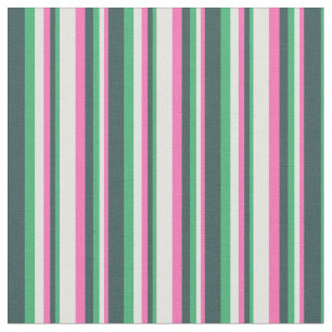 Hot Pink, Light Cyan, Sea Green & Dark Slate Gray Fabric