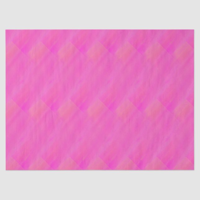 Hot Pink & Light Orange Geometric Tissue Paper (Front)