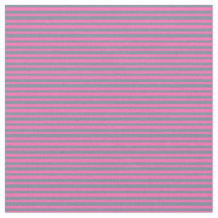 Hot Pink & Light Slate Gray Colored Lines Fabric