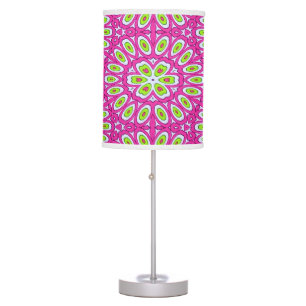 Hot Pink, Lime Green and White   Table Lamp