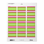 Hot Pink, Lime Green Floral BLANK Address Label (Full Sheet)