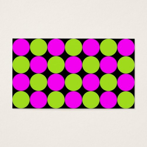 Hot Pink &amp; Lime Green Polka Dots Business Card