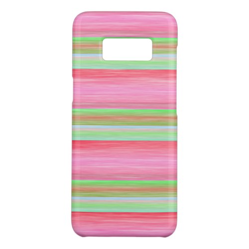 Hot Pink Lime Green Watercolor Stripes Art Pattern Case_Mate Samsung Galaxy S8 Case