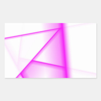 Hot Pink Lines Rectangular Sticker