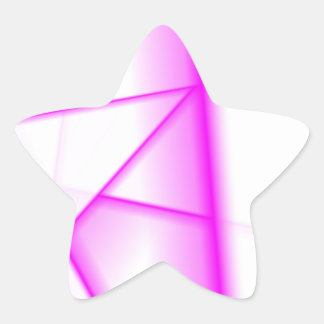 Hot Pink Lines Star Sticker