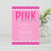 Hot Pink Lingerie Shower Invitation (Standing Front)