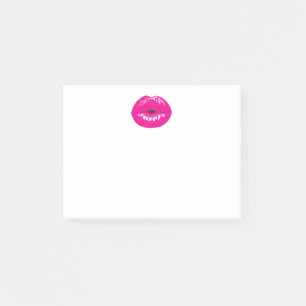 Hot Pink Lips Glamorous Illustration Post-it Notes
