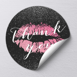 Pink Lips Stickers for Sale