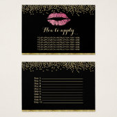 Hot Pink Lips Salon Application Instructions (Front & Back)
