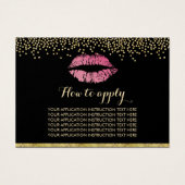 Hot Pink Lips Salon Application Instructions (Front)