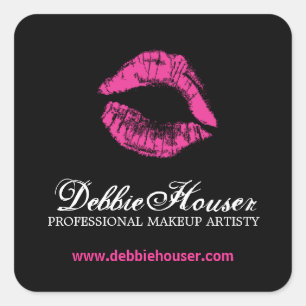Hot Pink Lipstick Cosmetics Sticker