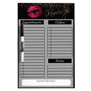 Hot Pink Lipstick Dry Erase Board