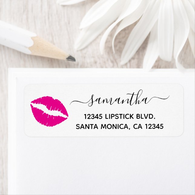 Hot Pink Lipstick Label (Insitu)