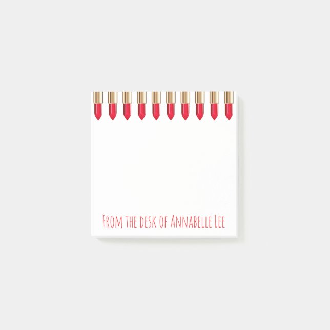 Hot Pink Lipstick Post-it Notes (Front)