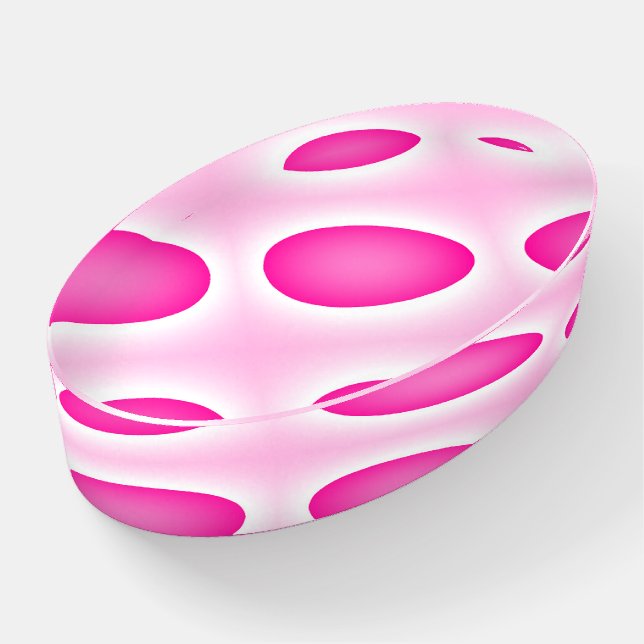 Hot Pink Lit Easter Egg Decoration Paperweight (Angled)