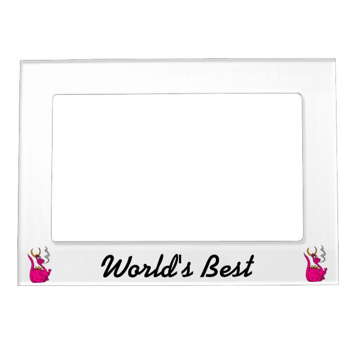 Hot Pink Little Dragon Cute.png Magnetic Frames