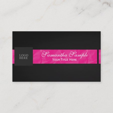 Hot Pink Logo Business Card
