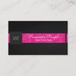 Hot Pink Logo Business Card at Zazzle