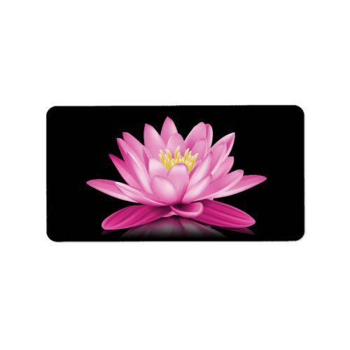 Hot pink lotus flower label