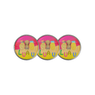 Hot Pink Luau Golf Ball Marker