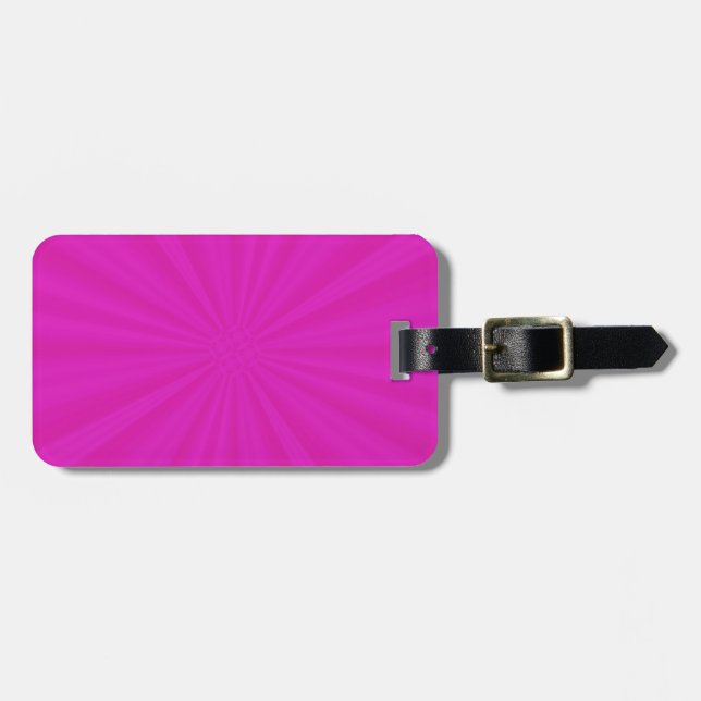 Hot Pink Luggage Tag (Front Horizontal)