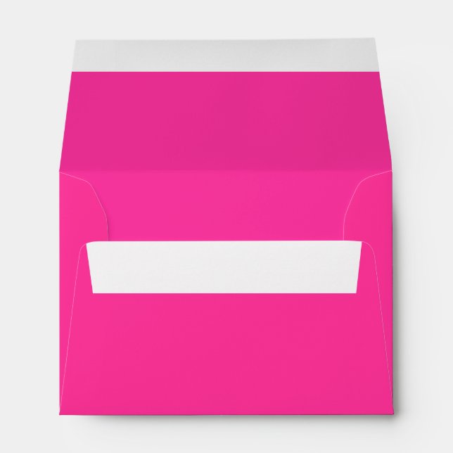 Hot Pink Magenta A6 4x6 Inside Color Envelope (Back (Bottom))