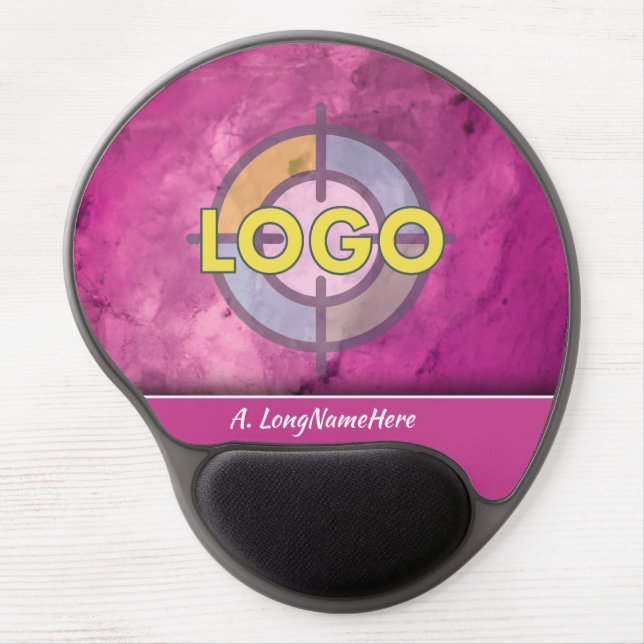 Hot Pink Magenta Beauty Brand Executive Office Gel Mouse Pad (Front)