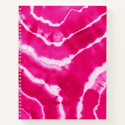 Hot Pink Magenta Fuchsia Cool Tie Dye Watercolor Notebook