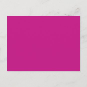 Hot Pink Magenta Fuchsia Solid Color Background Postcard by SilverSpiral at Zazzle