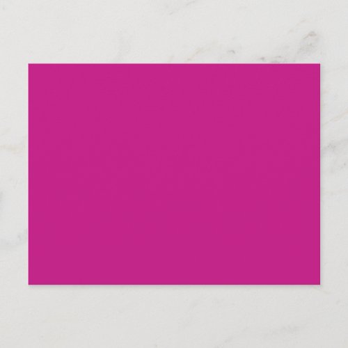 Hot Pink Magenta Fuchsia Solid Color Background Postcard