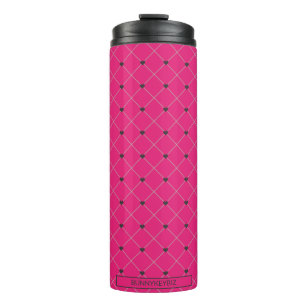 Hot Pink Magenta with Company Business Name Thermal Tumbler