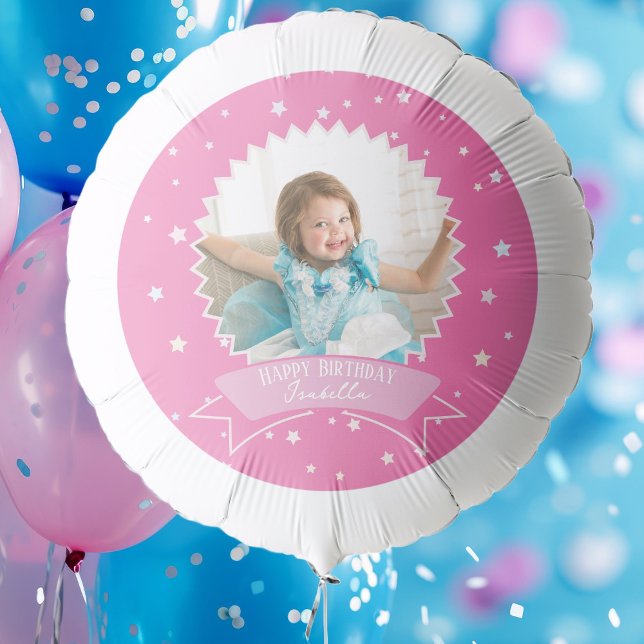 Hot Pink Magical Rainbow Unicorn Girl Birthday Balloon (Creator Uploaded)