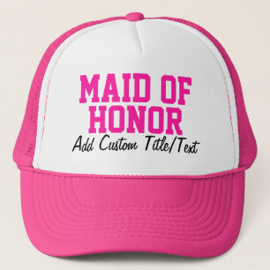 Hot Pink Maid of Honor Hat
