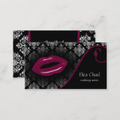 hot pink Makeup artist Business Cards (Front/Back)